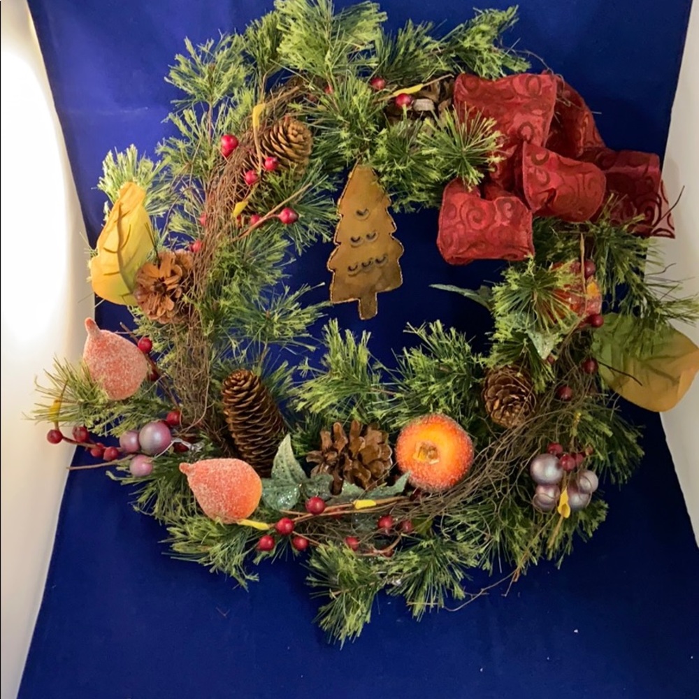 Vintage PartyLite Woodland Holiday Wreath